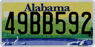 AL license plate 49BB592