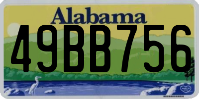 AL license plate 49BB756