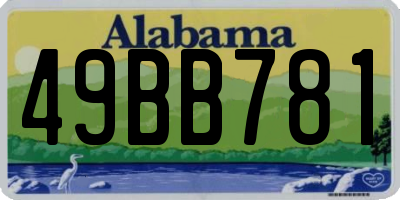 AL license plate 49BB781