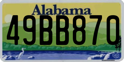 AL license plate 49BB870