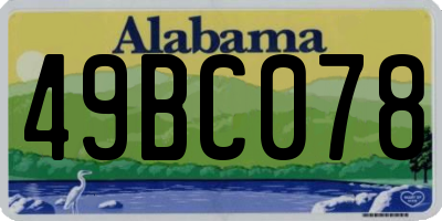 AL license plate 49BC078