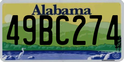 AL license plate 49BC274