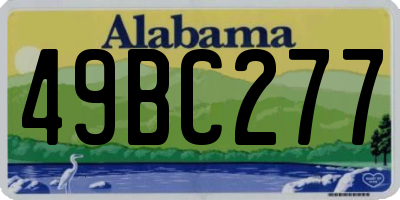 AL license plate 49BC277