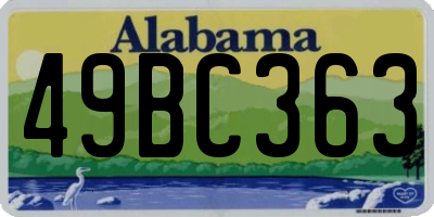 AL license plate 49BC363
