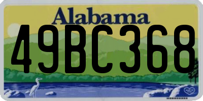AL license plate 49BC368