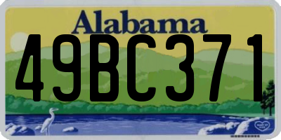 AL license plate 49BC371