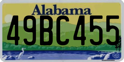 AL license plate 49BC455