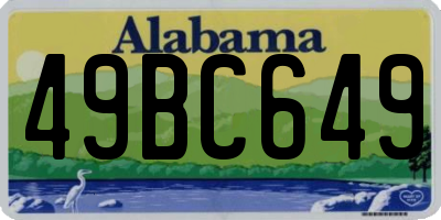 AL license plate 49BC649