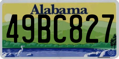 AL license plate 49BC827