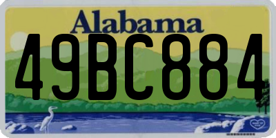 AL license plate 49BC884