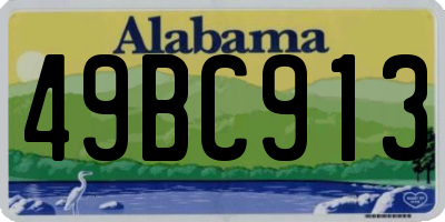 AL license plate 49BC913