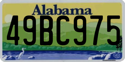 AL license plate 49BC975