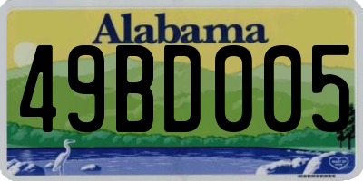 AL license plate 49BD005