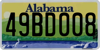 AL license plate 49BD008