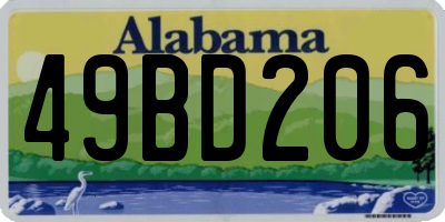 AL license plate 49BD206