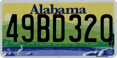 AL license plate 49BD320
