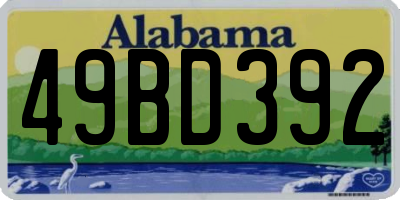 AL license plate 49BD392