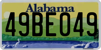 AL license plate 49BE049