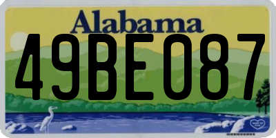 AL license plate 49BE087