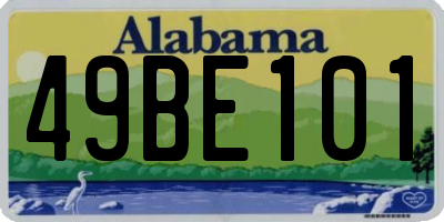 AL license plate 49BE101