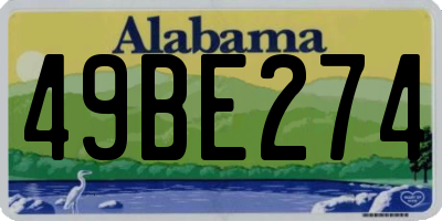 AL license plate 49BE274