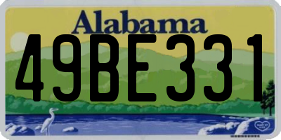 AL license plate 49BE331