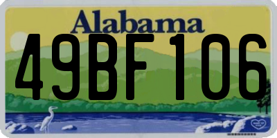 AL license plate 49BF106
