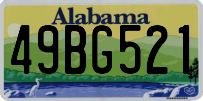 AL license plate 49BG521