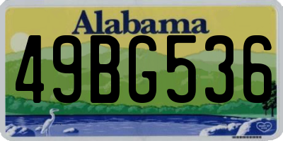 AL license plate 49BG536