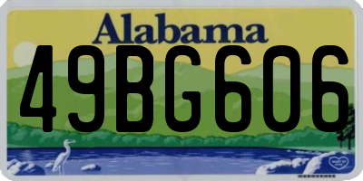 AL license plate 49BG606