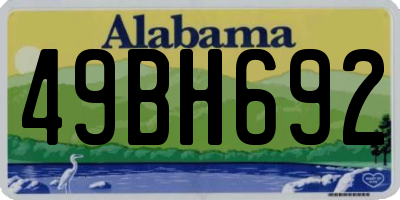 AL license plate 49BH692