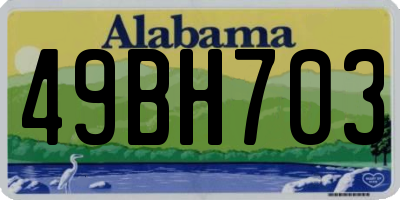AL license plate 49BH703