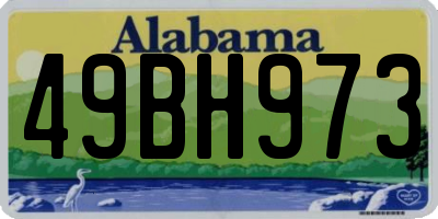 AL license plate 49BH973
