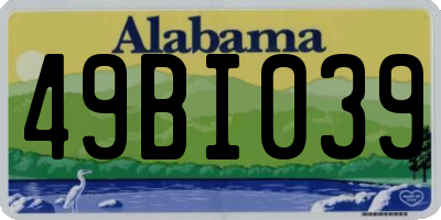 AL license plate 49BI039