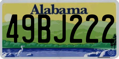 AL license plate 49BJ222