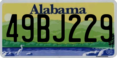 AL license plate 49BJ229