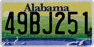 AL license plate 49BJ251