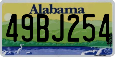 AL license plate 49BJ254