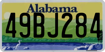 AL license plate 49BJ284