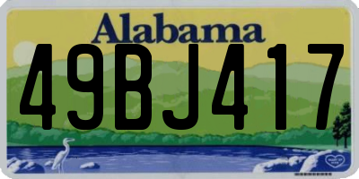 AL license plate 49BJ417