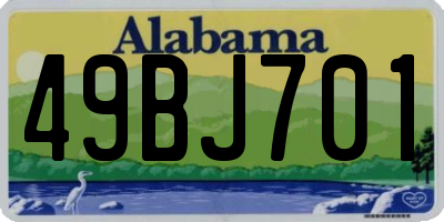 AL license plate 49BJ701