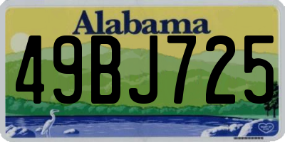 AL license plate 49BJ725