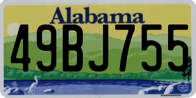 AL license plate 49BJ755