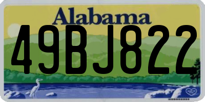 AL license plate 49BJ822