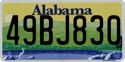 AL license plate 49BJ830