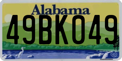 AL license plate 49BK049