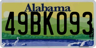 AL license plate 49BK093
