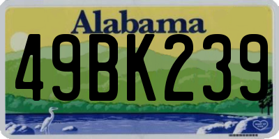 AL license plate 49BK239