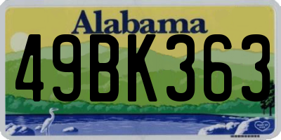 AL license plate 49BK363