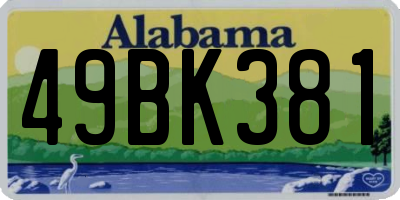 AL license plate 49BK381